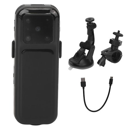 Mini HD -kojelaudan kamera pimeänäkötoiminnolla, 32 Gt, liiketunnistus, kohinanvaimennus, pieni videotallennin