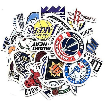 30 stk. skateboard-klistermærker til NBA basketball sportsfan vinyl vandtæt klistermærke applikation på pad notebook bil snowboard cykel bagage mærkat