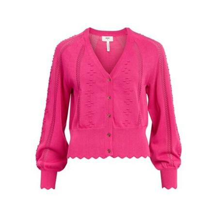 Object, Objkalina L/S Knit Cardigan 123 Roze, Dames, Maat:XL