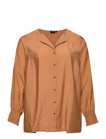 Mimilla, L/S, Shirt Pitkähihainen Paita Beige Zizzi