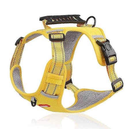 Pustende hundesele med reflekterende sikkerhetsvest og kontrollhåndtak for valper (FMY)