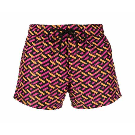 Versace Beachwear Pink, Herre Badeshorts, Størrelse: M