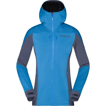 Norrøna Women's Trollveggen Powerstretch Pro Zip Hood Women Mid layer tops Blue S