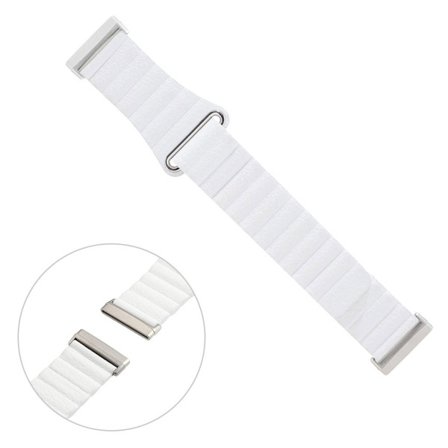 Fitbit Versa 3 ægte læder rem - hvid