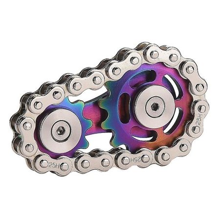 Cykelkæde Gear Fidget Spinner - høj kvalitet rustfrit stål metal tandhjul kæde legetøj