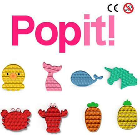 Popit Fidget Pop It - CE Godkänd 8st modeller