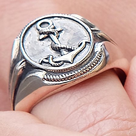 Sailor Tribute Silver 925s Classic Ring for Men - Signet rings
