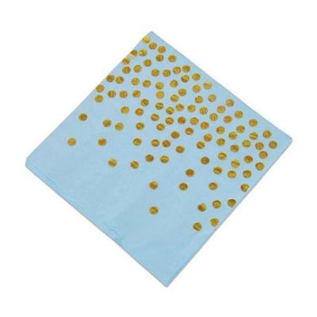 100-pack cocktail-servetter - 3-lagers lyxpapper - semesterblå