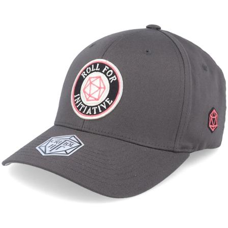 Critiql Hit - Grå flexfit Caps - Roll For Initiative Logo Dark Grey - Flexfit @ Hatstore