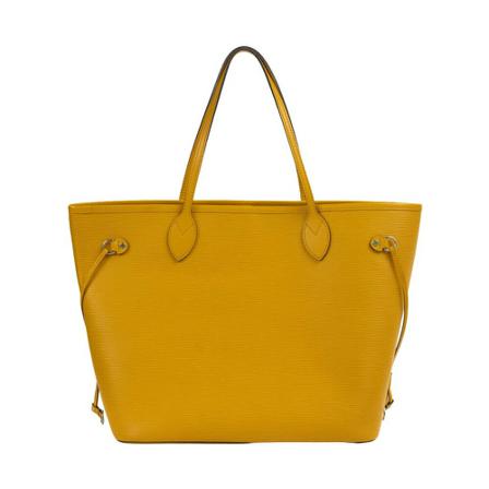 Louis Vuitton Vintage, Pre-owned Sac Neverfull MM en cuir jaune Geel, Dames, Maat:ONE Size