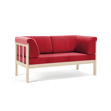 2-Sitzer-Sofa KIM, Medley-Stoff, rot