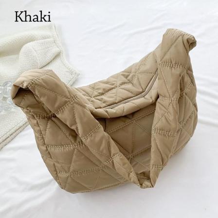 Olkalaukku Tikatut kangaslaukut KHAKI - spot-myynti khaki