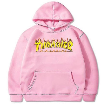 Thrasher Genser Flame Sweatshirt Casual Topp Mote Print Hettegenser | Fruugo Au