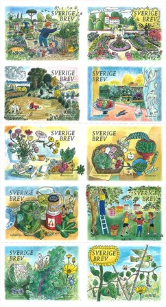 Sverige - Glæden ved høsten - Postfrisk frimærkehæfte 10v