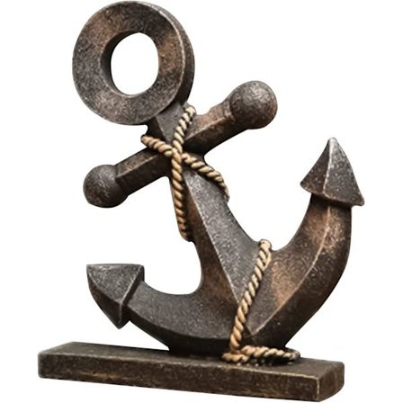 Hängande väggdekor båtratt ankare segelbåt nautisk, nautisk båtstyrning roder vägg