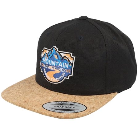 Wild Spirit - Mountain Adventures Black/Cork Snapback Snapback Black Cap - @ Hatstore