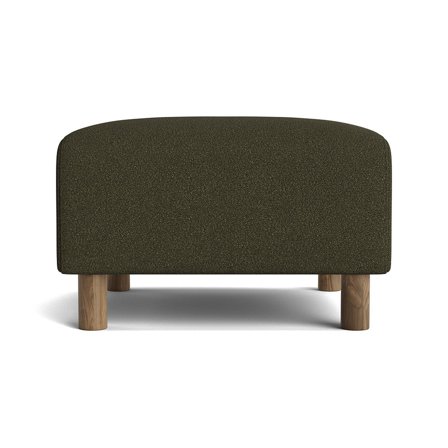 Toledo Pouf Hocker für Wohnzimmer in Loop Grün, moderner Stil, bequeme Polsterung, zusätzliche Sitzgelegenheit, entspannte Fußablage, 45cm