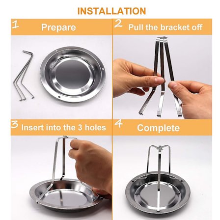 Kyllingstekestativ i rustfritt stål, ølboks med slipp av øl Kyllingstekestativ Sammenleggbar stekekyllingholder Stativ Stekepanne for grillovn