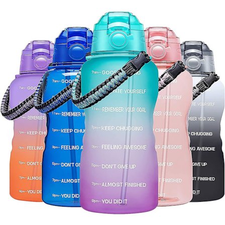 64 oz vattenflaska med Paracord-handtag och avtagbart sugrör