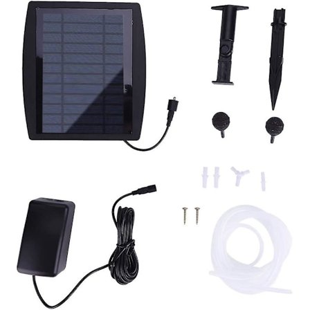 Solcellsluftpump, syresättare, syrepump för utomhuspool, damm, fiskakvarium, syrepump med luftstein