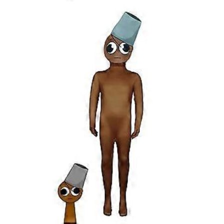 Sprunki Cosplay -asu haalari juhliin naamiaisasu body (120 ruskea)