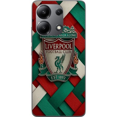 Kompatibelt Mobilskal till Xiaomi Xiaomi Redmi Note 13 4G Liverpool Football Club-emblem med You'll Never Walk Alone i kraftfull grafisk design för p