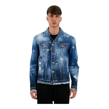 Dsquared2 Denim Jas , Blauw , Heren , Maat: M