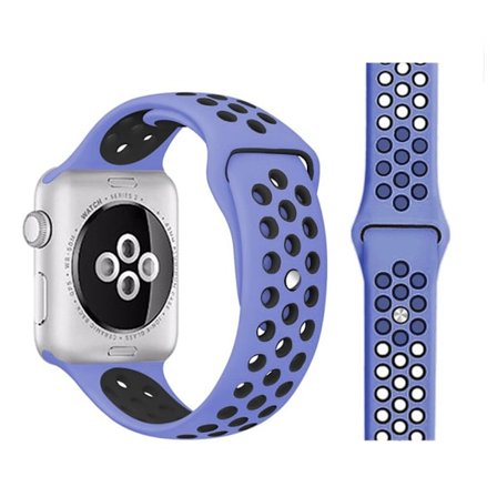 Apple Watch Series 5 / 4 44mm dual color watch band - Heart Blue / Black
