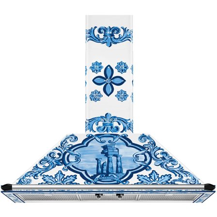 Smeg Veggmontert vifte Dolce & Gabbana Blu Mediterraneo KT90DGME 90 cm