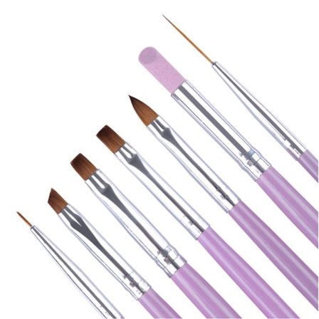 7 ST Nagelborste Akryl Nail Art Borstar Set Art Design Nail - on stock