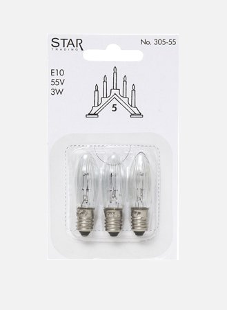 Julepære 5-lys 3pk - klar