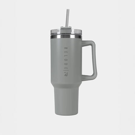 Drikkesdunk Relode Clean Tumbler Vandflaske Rustfrit Stål 1200 ml Grå - Bodyman.dk