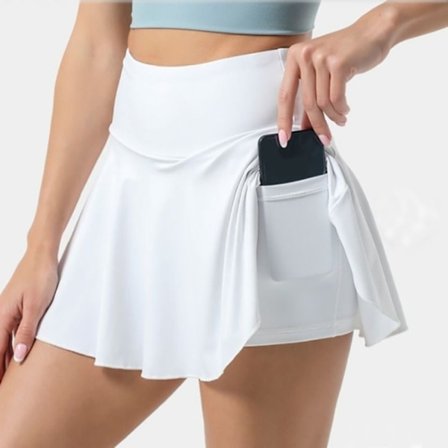 Løpeshorts tennisskjørt WHITE M