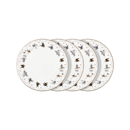 Wik & Walsøe Tallerken 28cm Julemorgen Story 4stk