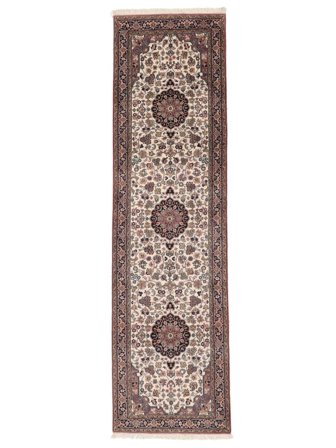 Tapis Bidjar Indo 83X295 De Couloir Marron/Rouge Foncé (Laine, Inde)