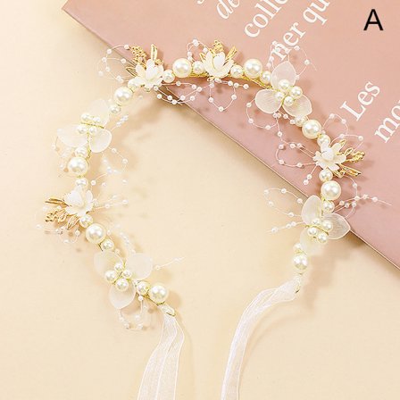 Spring Bohemian Girls Brudpärlhår Huvudbonad blomkrans