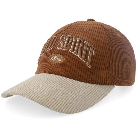 Wild Spirit - Brun unconstructed Keps - 3d Script Mountain Corduroy Brown/Khaki Dad Cap @ Hatstore