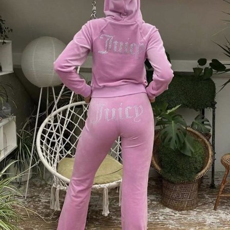 Samettihuppari Tracksuit Naisille Velour Zip-Housusetti Urheilupuku Kevät Syksy Naisten Crop Top Tracksuit Timanteilla Y2k MM M