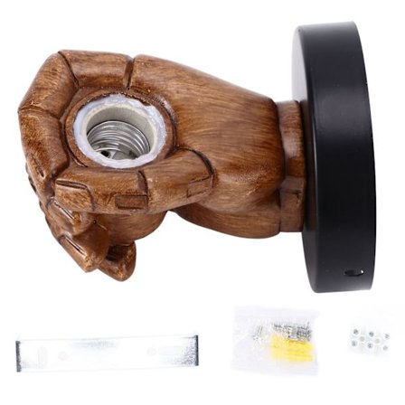 Næveformet Vintage Industriell Vegglampe for Soverom Bar Kafé 220V Høyre Hånd