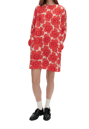 Marimekko Kouttaus Unikko Dress Klänningar Dam Röd 36
