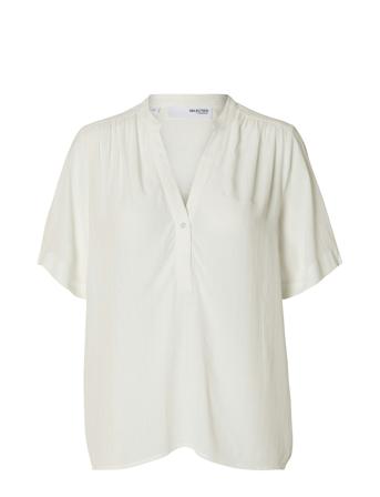 Slfsusie-Mivia Ss Top Noos White Selected Femme
