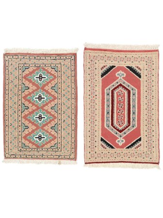 Anudada A Mano Pakistan Bukara 2Ply Alfombra 61X90 De Lana Marrón/Naranja Pequeño
