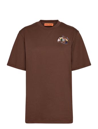 Short Sleeve T-Shirt, 2243 Light Je Tops T-shirts & Tops Short-sleeved Brown STINE GOYA