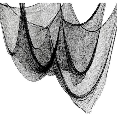 Halloween Horror Klæde Sort 80×160 Tommer - Halloween Dekoration Udsalg - Uhyggelig Halloween Dekoration Udendørs Indendørs..