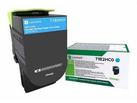 Lexmark Toner 71B2HC0 Cyan - Lyreco - Toner och bläck - Tonerkassetter - Toner Lexmark