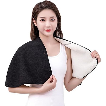 Varm sjal for kvinner - svart, kunstig kashmir Kontorsjal Varm sjal