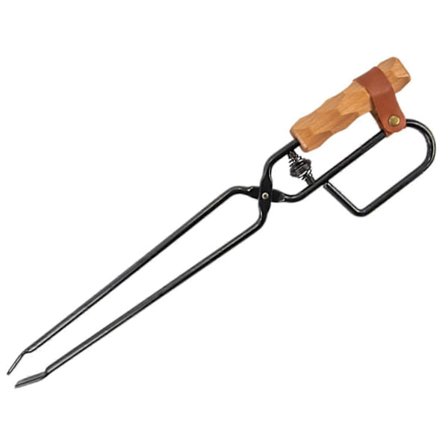 Peisklype Tømmergriper Kraftige Metallklyper med Sterkt Grep Kompatibel med Utendørs Bålpanne Grill Camping Svart 1 stk