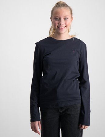 Tommy Hilfiger BOYS BASIC CN KNIT L/S Blå T-skjorter Jente - Kids Brand Store