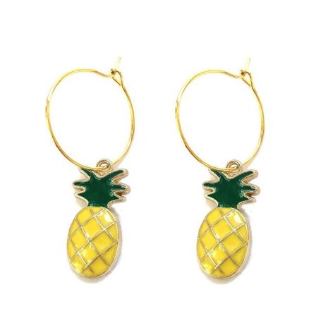 Earrings - Creoles - Pineapple