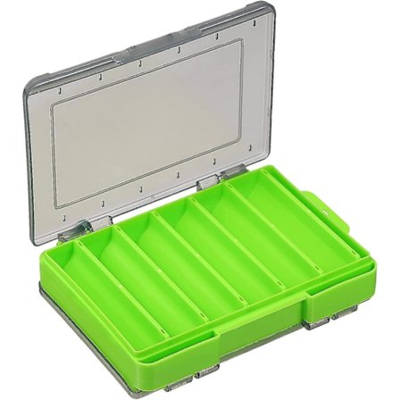 To-sidig Fiske-Lure Oppbevaringsboks Fiskeutstyr Beholder Organizer (grønn) (1 stk)